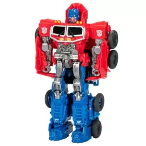 image of Hasbro Transformers Bumblebee Cyberverse Adventures Dinobots Unite Smash Changer Optimus Prime Action Figure