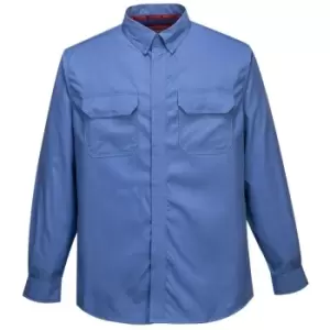 Image of Portwest FR69BLUL - sz L Bizflame Plus Shirt Anti Static Heat resistant - Blue - Sky Blue
