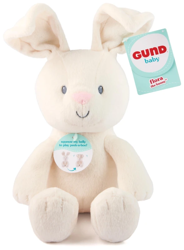 Image of GUND Baby Peek-a-Boo Flora Bunny Plush Bunny Rabbit Stuffed Animal Baby Toy for Ages 0 and Up Cream 18 cm