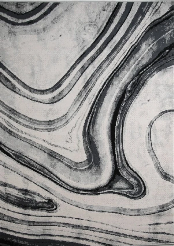Image of Rugstyle Balletto Heatset Wave Rug in Grey Size: 120cm x 170cm Grey Unisex 120cm x 170 cm