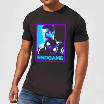Image of Avengers Endgame Thor Poster Mens T-Shirt - Black - 3XL - Black