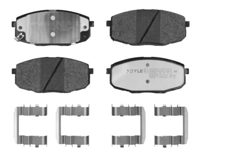 Image of MEYLE 025 239 6617/PD Brake pad set Front Axle, with acoustic wear warning, MEYLE-PD Quality, with anti-squeak plate Brake Pad Set,disc brake (402)