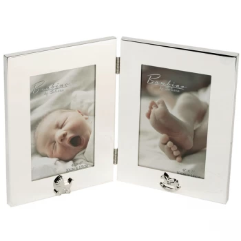 image of 4" x 6" - Bambino Keepsake Double Photo Frame