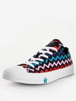Image of Converse Chuck Taylor All Star Voltage Ox - Black Multi , Black/Multi, Size 3, Women