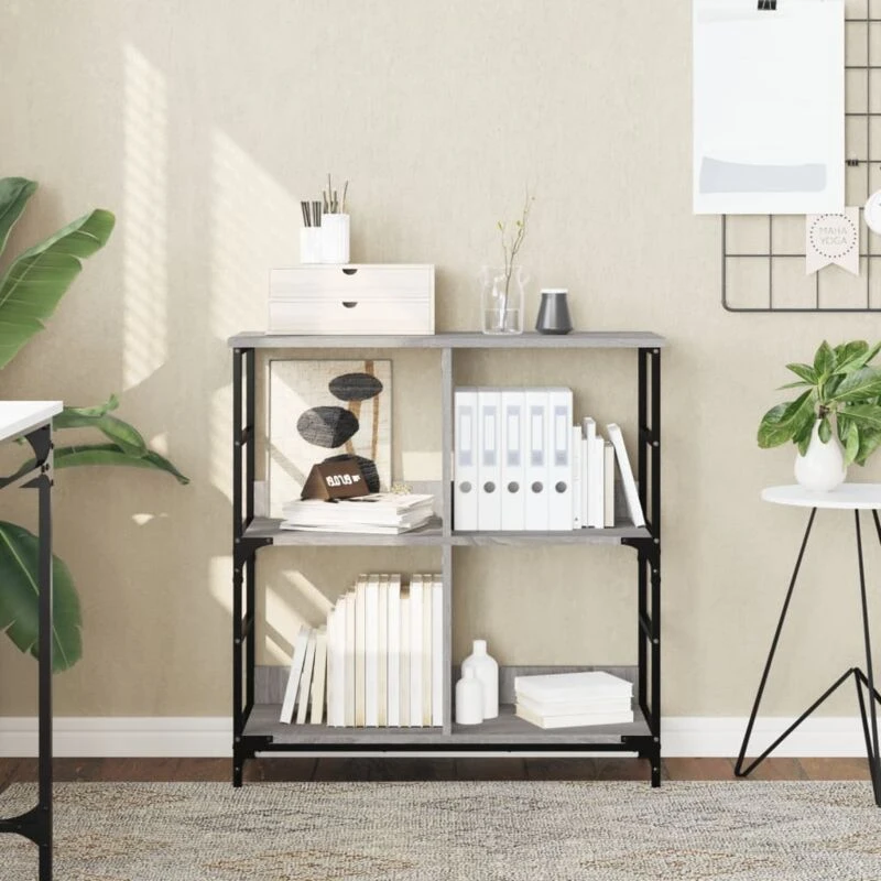 Image of VIDAXL Bookshelf Grey Sonoma 78.5x33x82cm Engineered Wood Vidaxl 835247