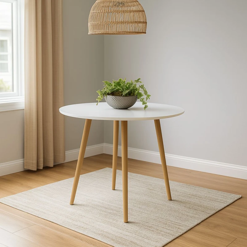 Image of KOSY KOALA KOSY KOALA Dining Table White Wood Kitchen Place for 4 Seats, Dining Table Only (White H 75 x L 90 x W 90 cm) White One Size Unisex 5060711