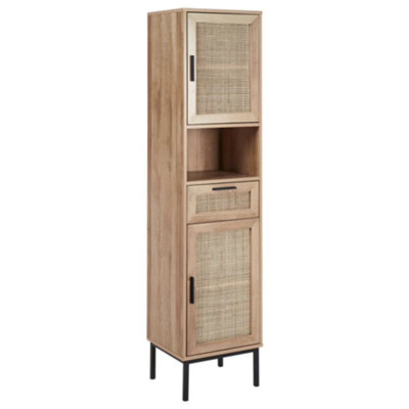 Image of Beliani Bathroom Cabinet Rosell 40 Cm Light Brown