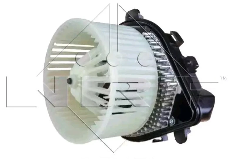 Image of NRF 34109 Blower Motor for left-hand drive vehicles, with integrated regulator Interior Blower (2669)