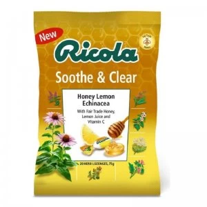 image of Ricola Soothe & Clear Honey Lemon & Echinacea 75g