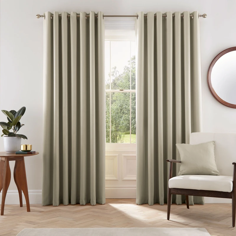 Image of Helena Springfield Helena Springfield 'Eden' Woven Lined Curtains in Cream Size: 167cm width x 228cm drop Cream 167cm width x 228cm drop Unisex 5016