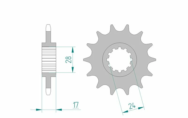 Image of AFAM Steel Standard Front Sprocket 20516 - 520