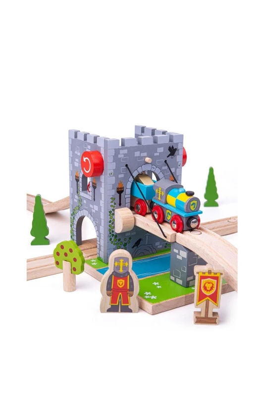 Image of Bigjigs Rail Drawbridge Toy Grey unisex