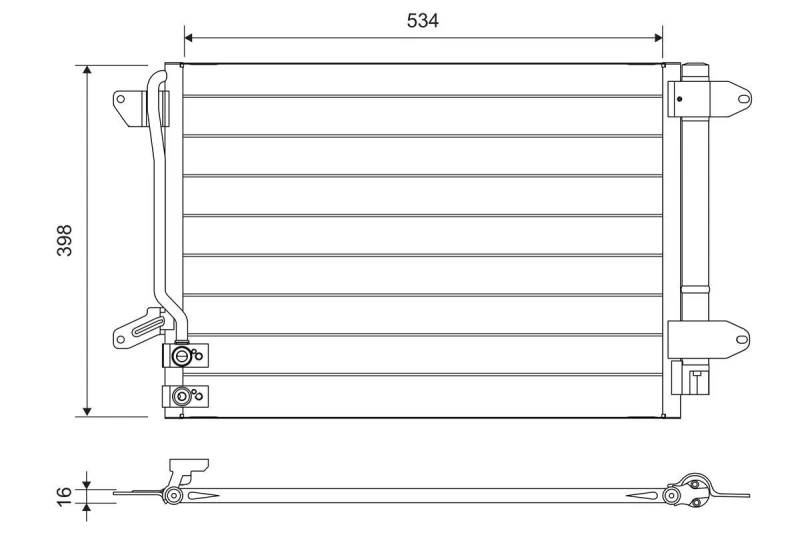 Image of Air conditioning condenser VALEO 822751