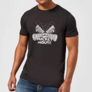 Image of Disney Mickey Mouse Mirrored T-Shirt - Black