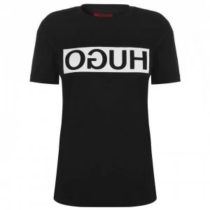 Image of Hugo Boss Demali Reversed Logo T-Shirt Black Size L Men
