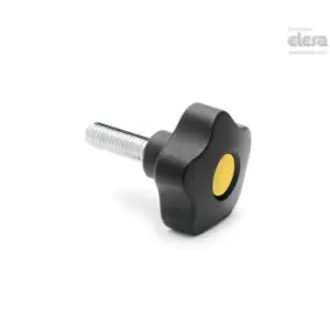 Image of ELESA Lobe knob-VCT.32 P-M5X20-C17 Green