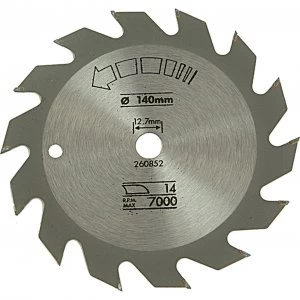 image of Black and Decker Piranha TCT Fast Rip Circular Saw Blade 140mm 14T 12.7mm