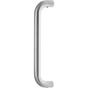 Eclipse D Shape Pull Handle Satin 225x19mm in Silver Stainless Steel