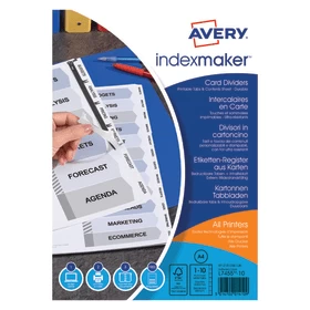 Image of Original Avery IndexMaker A4 Punched Dividers 10 Part White