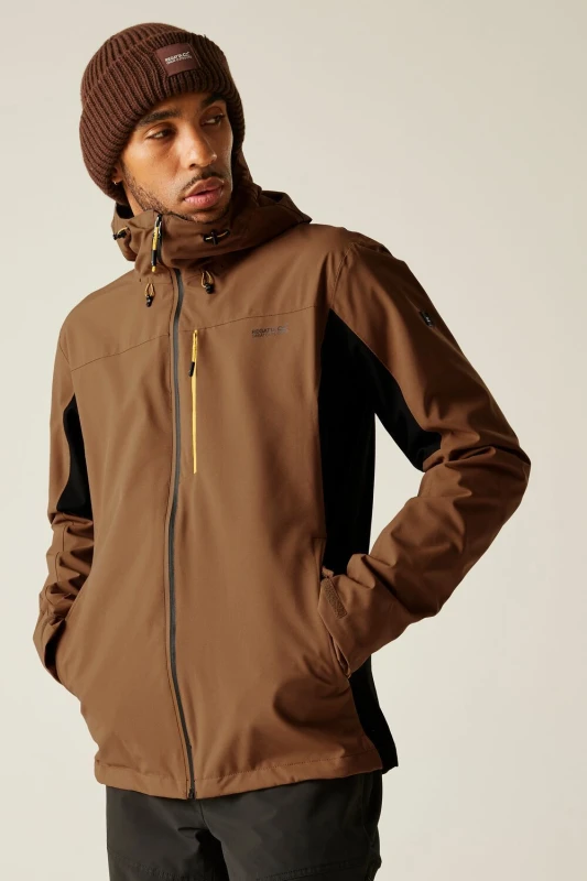 Image of Regatta Men 'Birchdale' Waterproof Shell Jacket in Brown Size: 3X-Large Brown XXXL Male 5063516131236