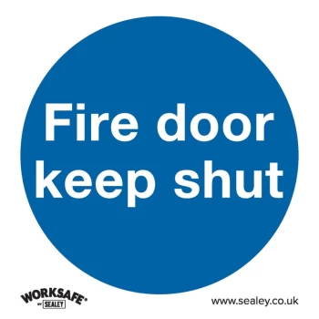 image of Safety Sign - Fire Door Keep Shut - Rigid Plastic