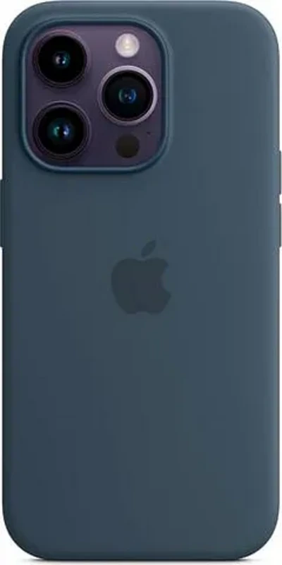 Image of Apple iPhone 14 Pro Silicone Case with MagSafe - Storm Blue