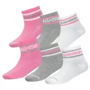 image of Converse 6 Pack Ankle Socks - Pink