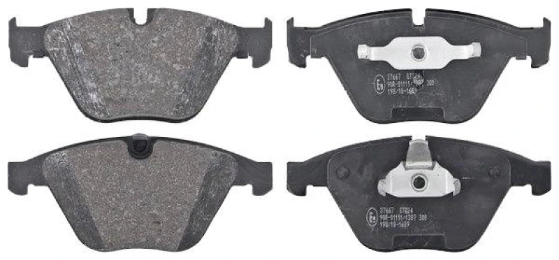 Image of A.B.S. 37667 Brake pad set prepared for wear warning indicator Brake Pad Set,disc brake (402)