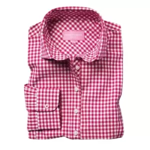 Image of Brook Taverner Womens/Ladies Kansas Gingham Long Sleeve Shirt (12 UK) (Red)