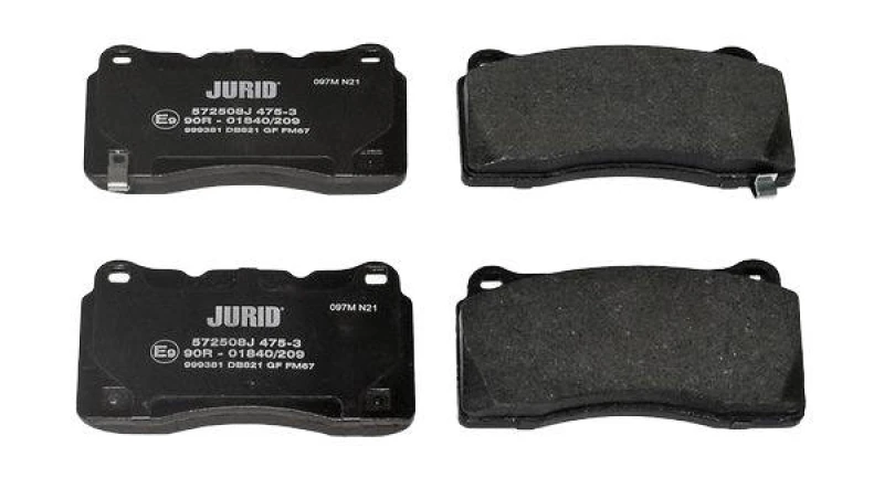 Image of JURID 572508J Brake pad set with acoustic wear warning, without accessories Brake Pad Set,disc brake (402)