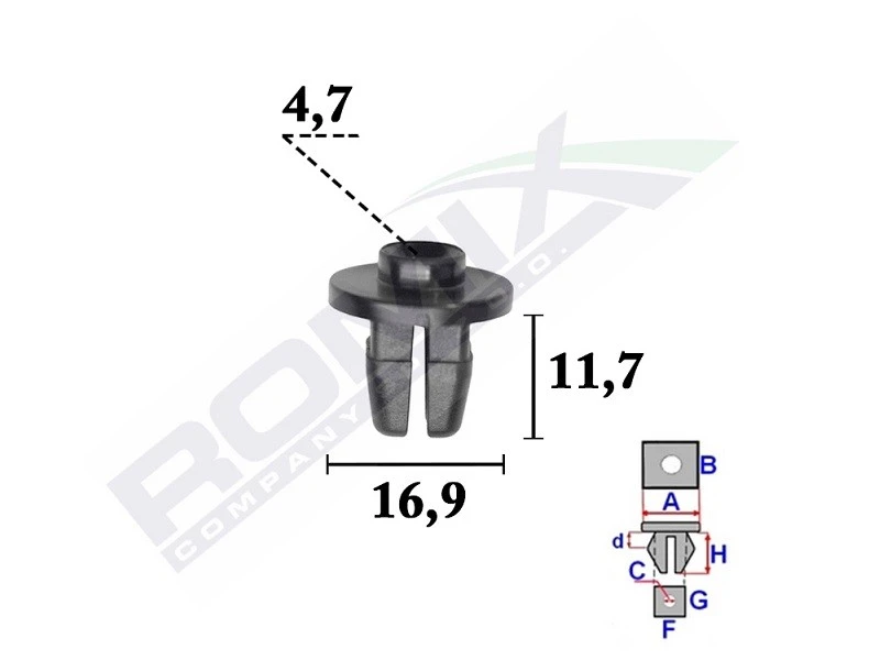 Image of ROMIX Trim clip ROMIX C70359