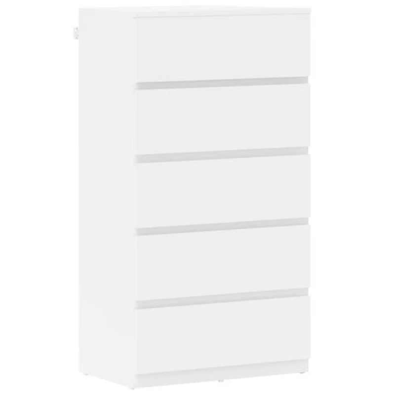 Image of HOMCOM Bedroom Chest of Drawers, 5 Drawers Dresser, Drawer Unit, White White