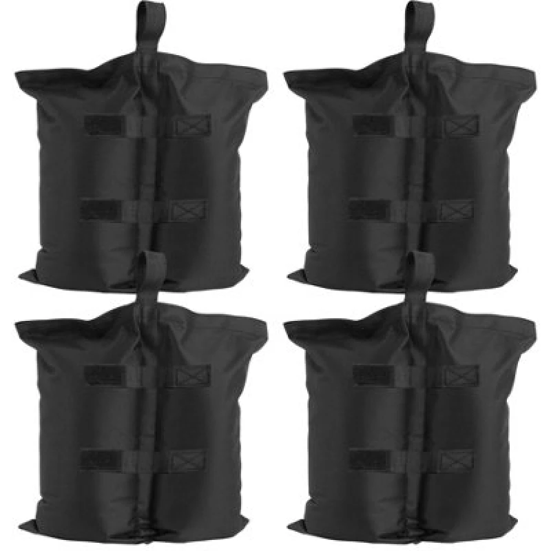 Image of Tectake Gazebo Weights Set Of 4 - Fill With Sand, Waterproof And Durable - Black