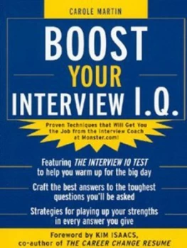 Image of Boost Your Interview Iq by Carole Martin Book