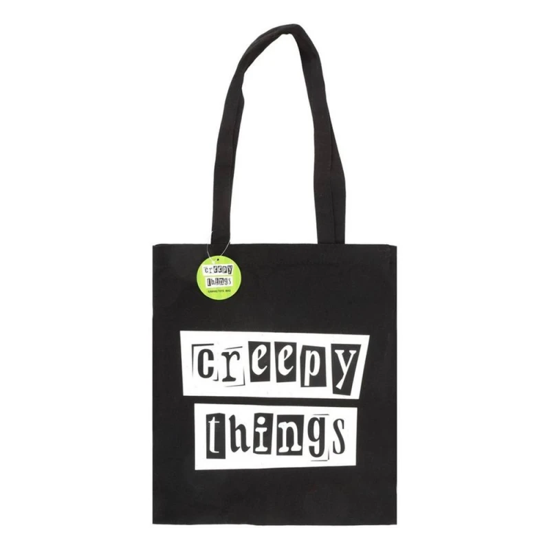 Image of Something Different Womens Creepy Things Polycotton Tote Bag in Black Female One Size