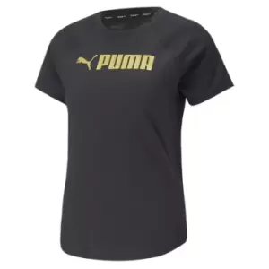 image of Puma Fit Logo T-Shirt Womens - Black