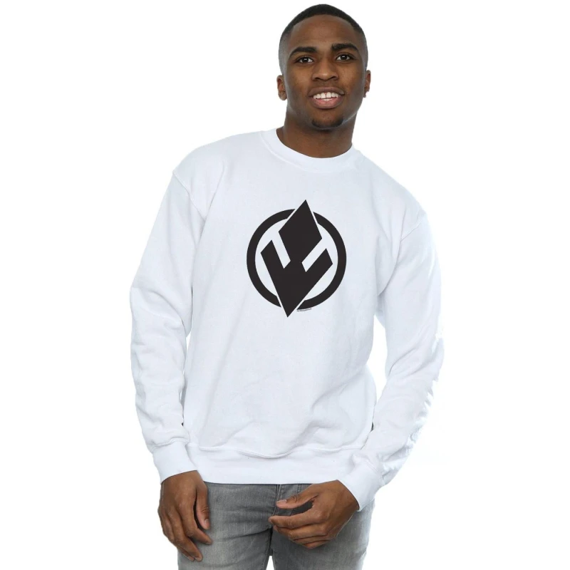 Image of Disney Men Star Wars The Rise Of Skywalker Sith Logo Sweatshirt in White Size: Small White S Male 5059400145397