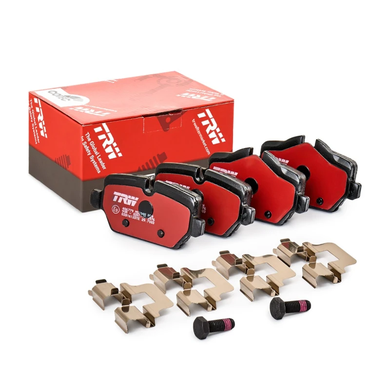 Image of TRW GDB1612DTE Brake pad set prepared for wear warning indicator, with brake caliper screws Brake Pad Set,disc brake (402)