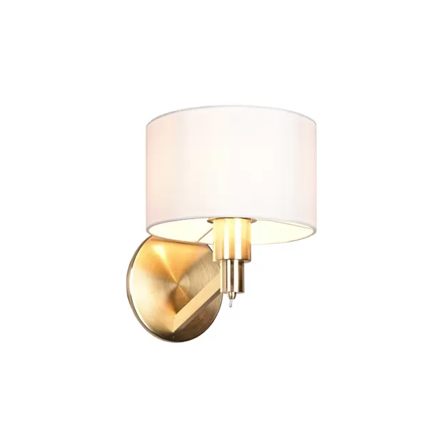 Image of Cassio Modern Wall Lamp with Shade Brass Matt