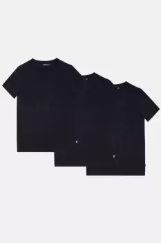 image of 3 Pack Navy Crew Neck T-Shirts