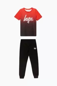 Image of Fade Script T-Shirt And Joggers