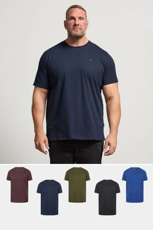 Image of BadRhino BadRhino Men 5 Pack Core T-Shirts in Black Size: 4X-Large Black 4XL Male 5059738285086