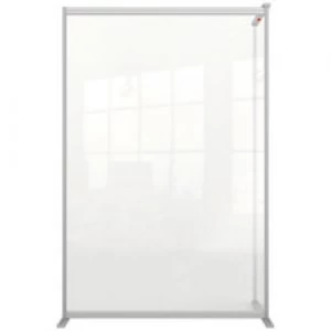 image of Nobo Premium Plus Modular Protection Room Divider Screen Extension Plexiglass Acrylic Transparent 1800 x 1200 x 600 mm