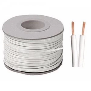 image of Labgear 13 Strand 2 Core Figure of 8 White Speaker Cable - 100 Meter