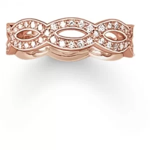 Image of Ladies Thomas Sabo Sterling Silver Size P.5 Ring