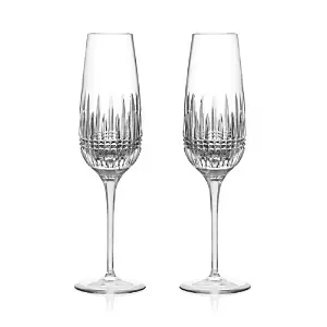 image of Waterford Lismore Diamond Essence Flute, Set of 2