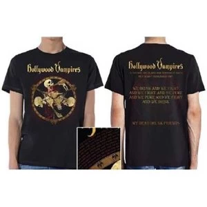 Image of Hollywood Vampires - Drink, Fight, Puke Mens Medium T-Shirt - Black
