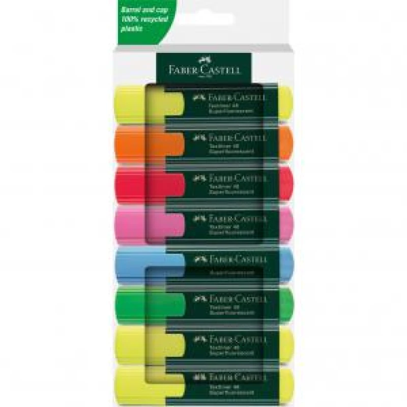 Image of Faber-Castell Highlighter Textliner 48 Assorted Colours Pack 8 - EXR49230SQ