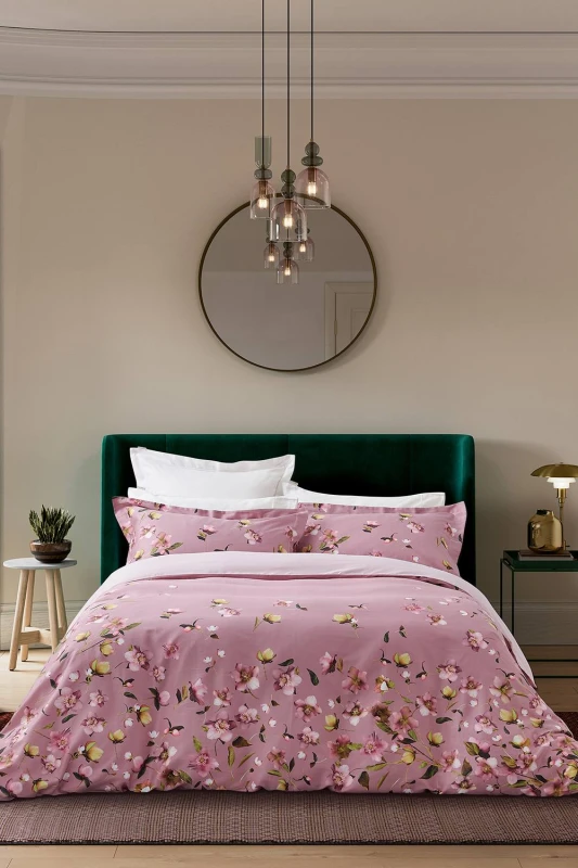 Image of Ted Baker 'Arboretum' Cotton Duvet Cover Set in Pink Size: King Pink Unisex King