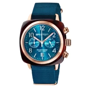 Image of Briston 19140.PRA.T.31.NBD Clubmaster Classic Peacock Blue Wristwatch